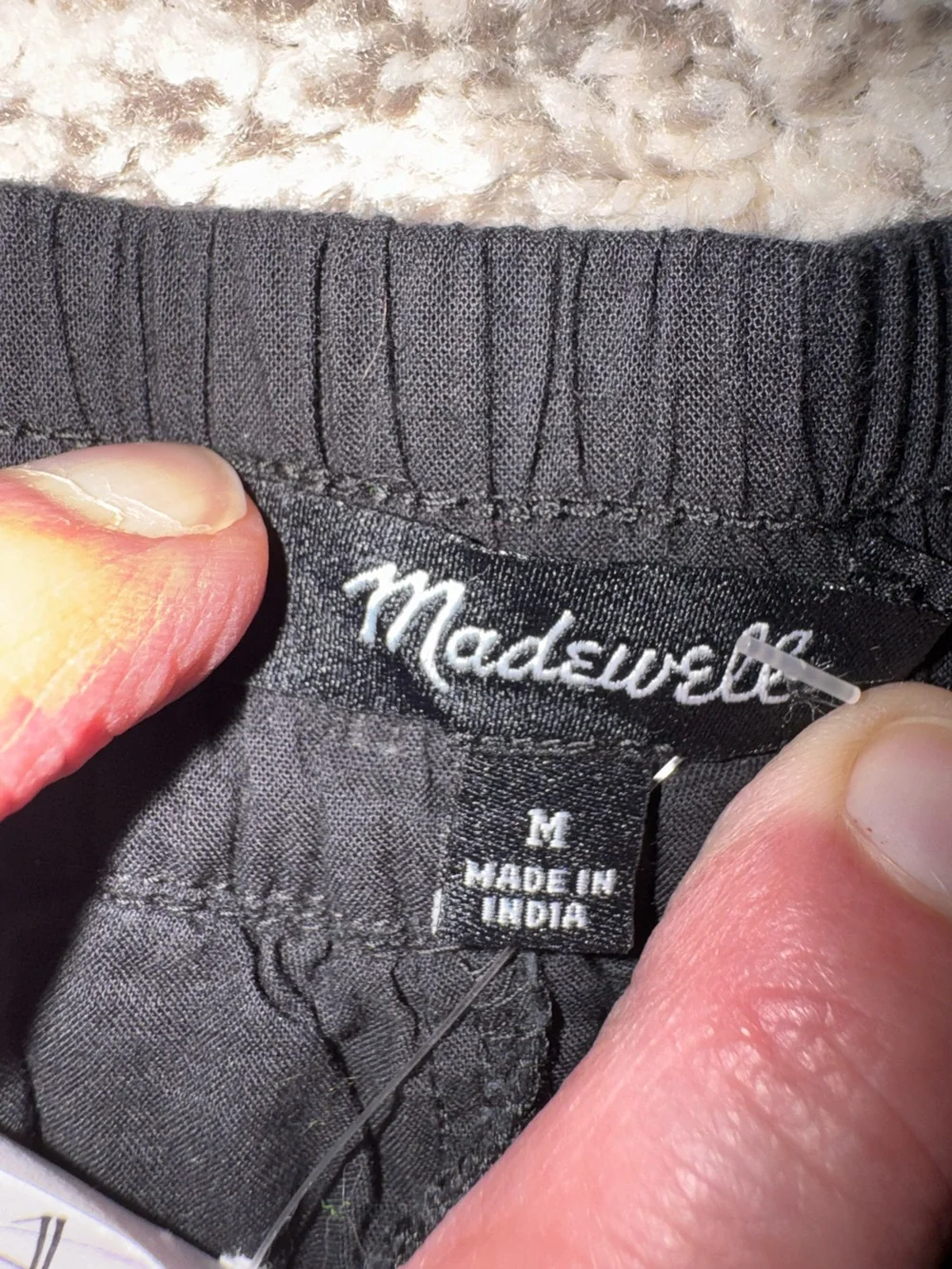 Madewell Black Eyelet A-Line Casual Cotton Skirt  Medium